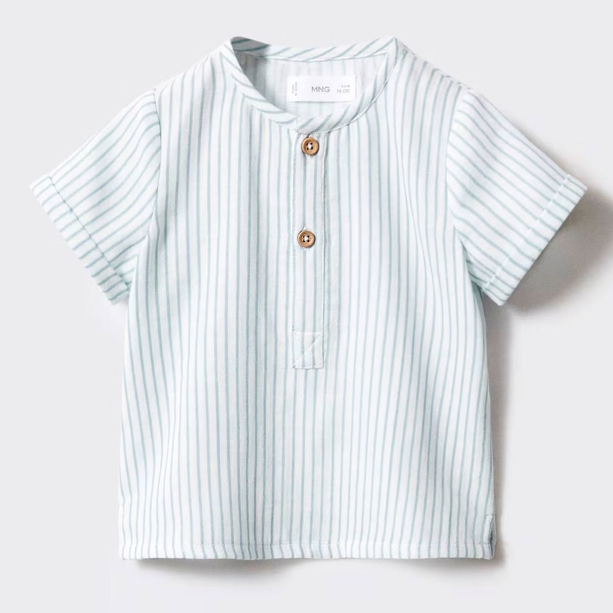 MANGO KIDS - Camisa Algodón Rayas Unisex Bebé Mango Kids