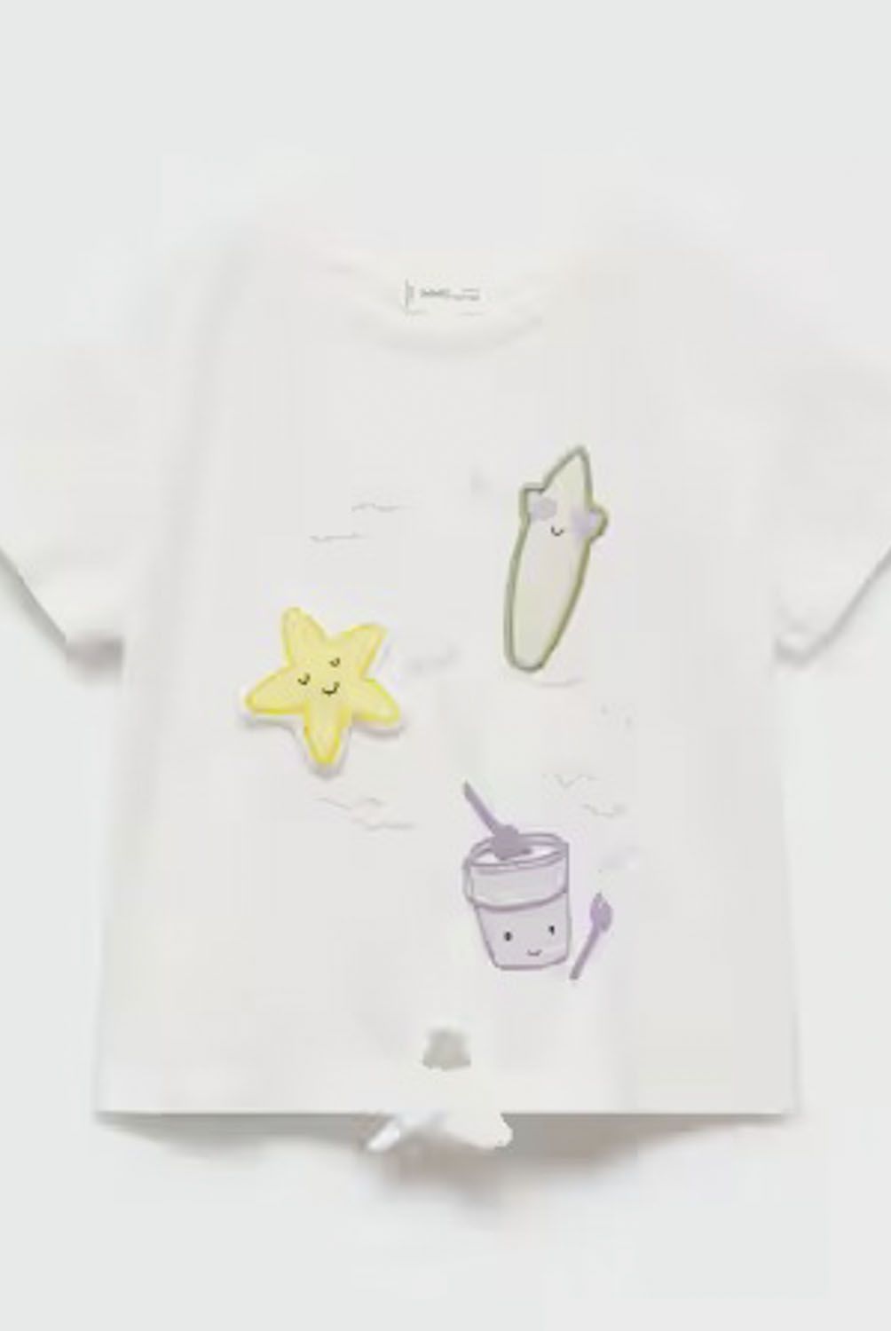 MANGO KIDS - Polera Estampada Detalles Relieve Bebé Niña Mango Kids
