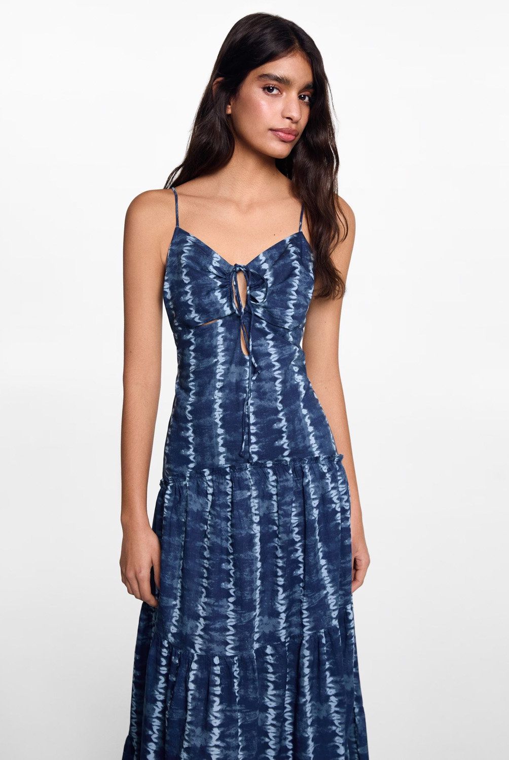 MANGO TEEN - Vestido Estampado Tie-Dye Mujer Mango Teen