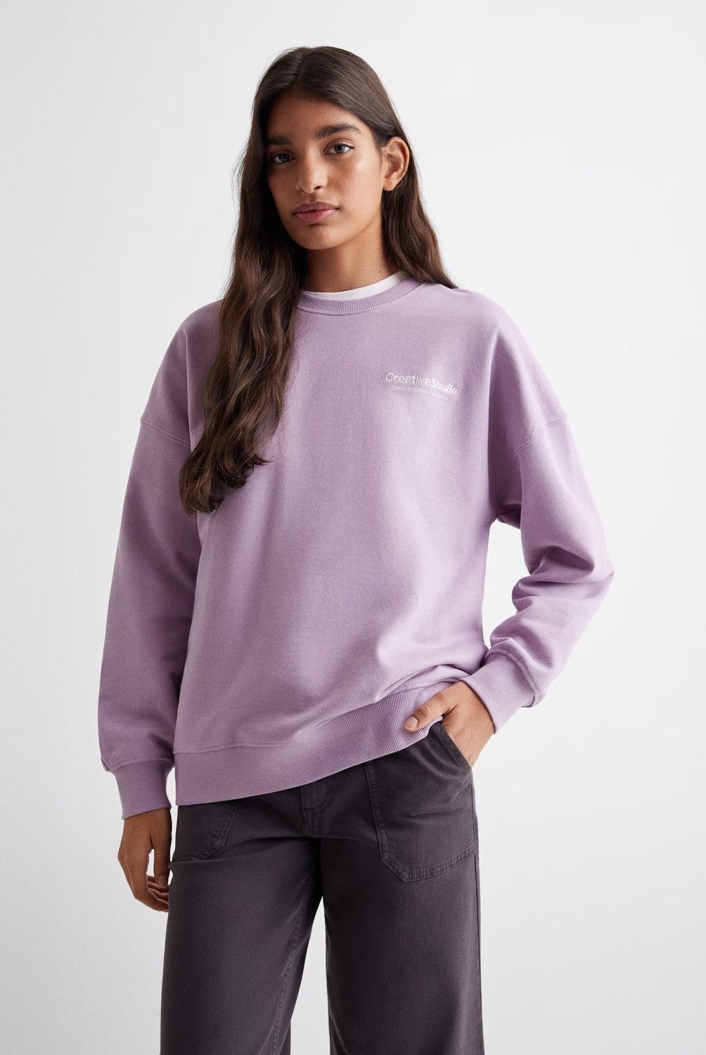 MANGO TEEN - Polerón Algodón Mensaje Mujer Mango Teen