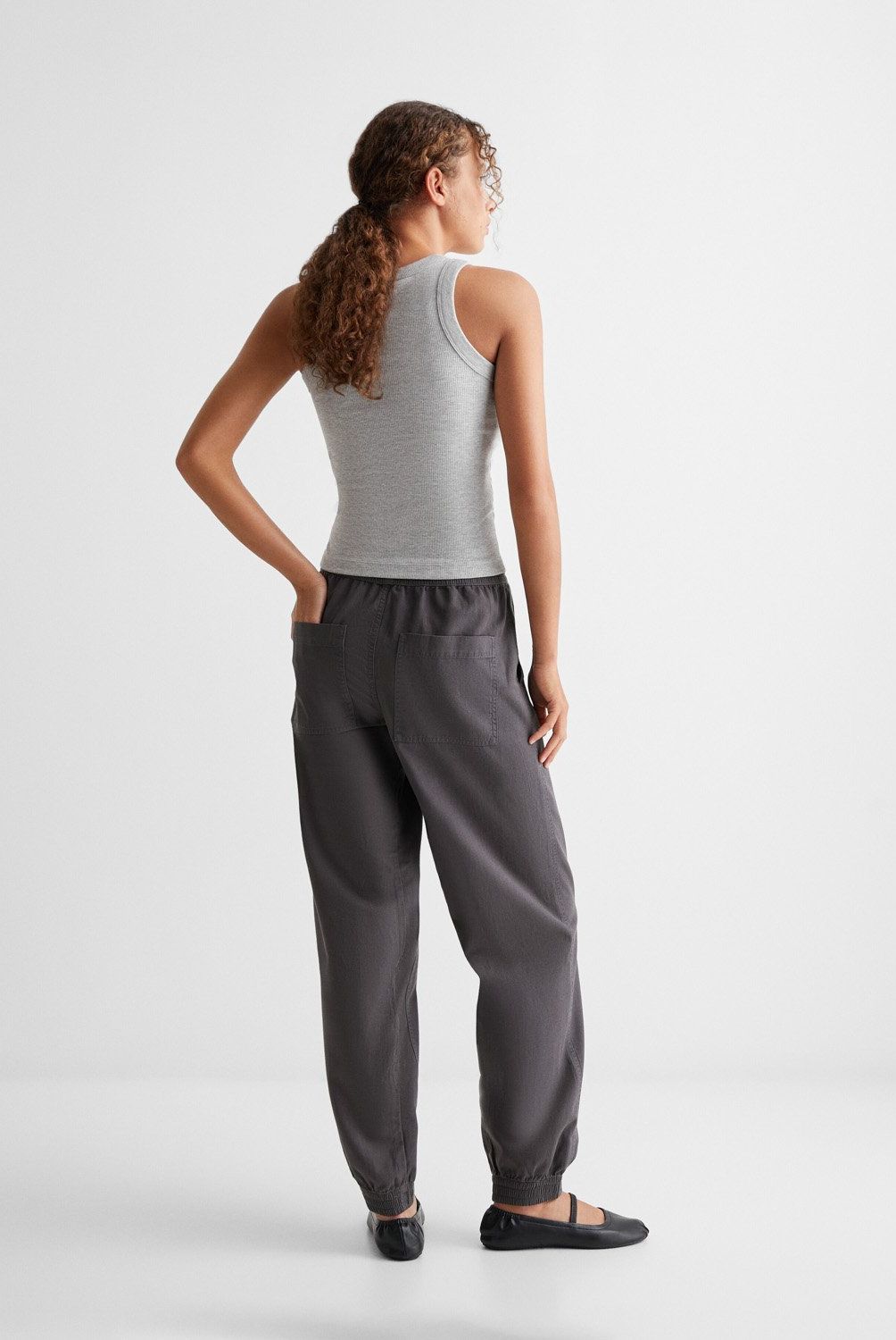 MANGO TEEN - Pantalón Jogger Algodón Mujer Mango Teen