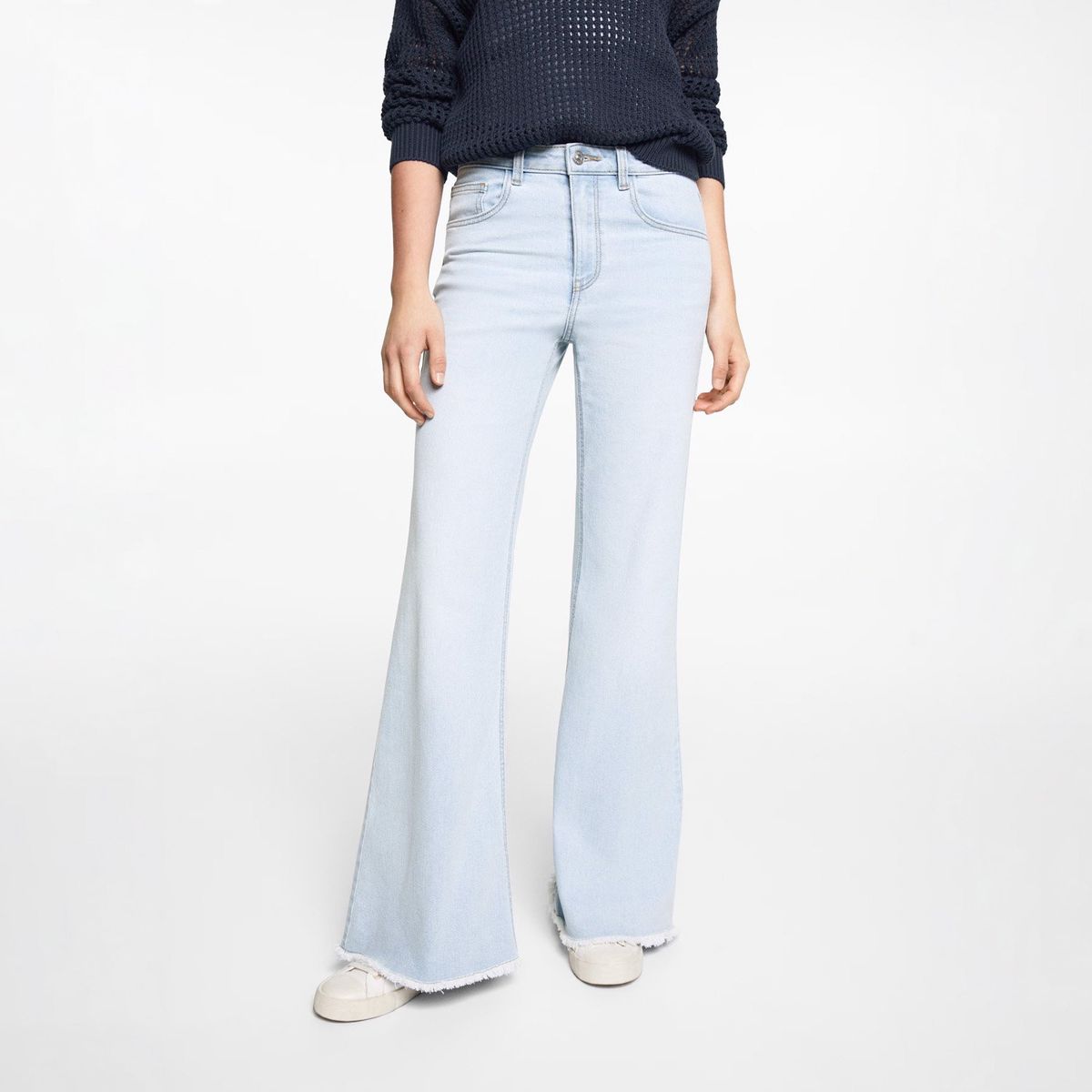 MANGO TEEN - Jeans Wideleg Tiro Medio Mujer Mango Teen