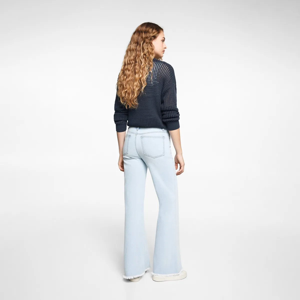MANGO TEEN - Jeans Wideleg Tiro Medio Mujer Mango Teen
