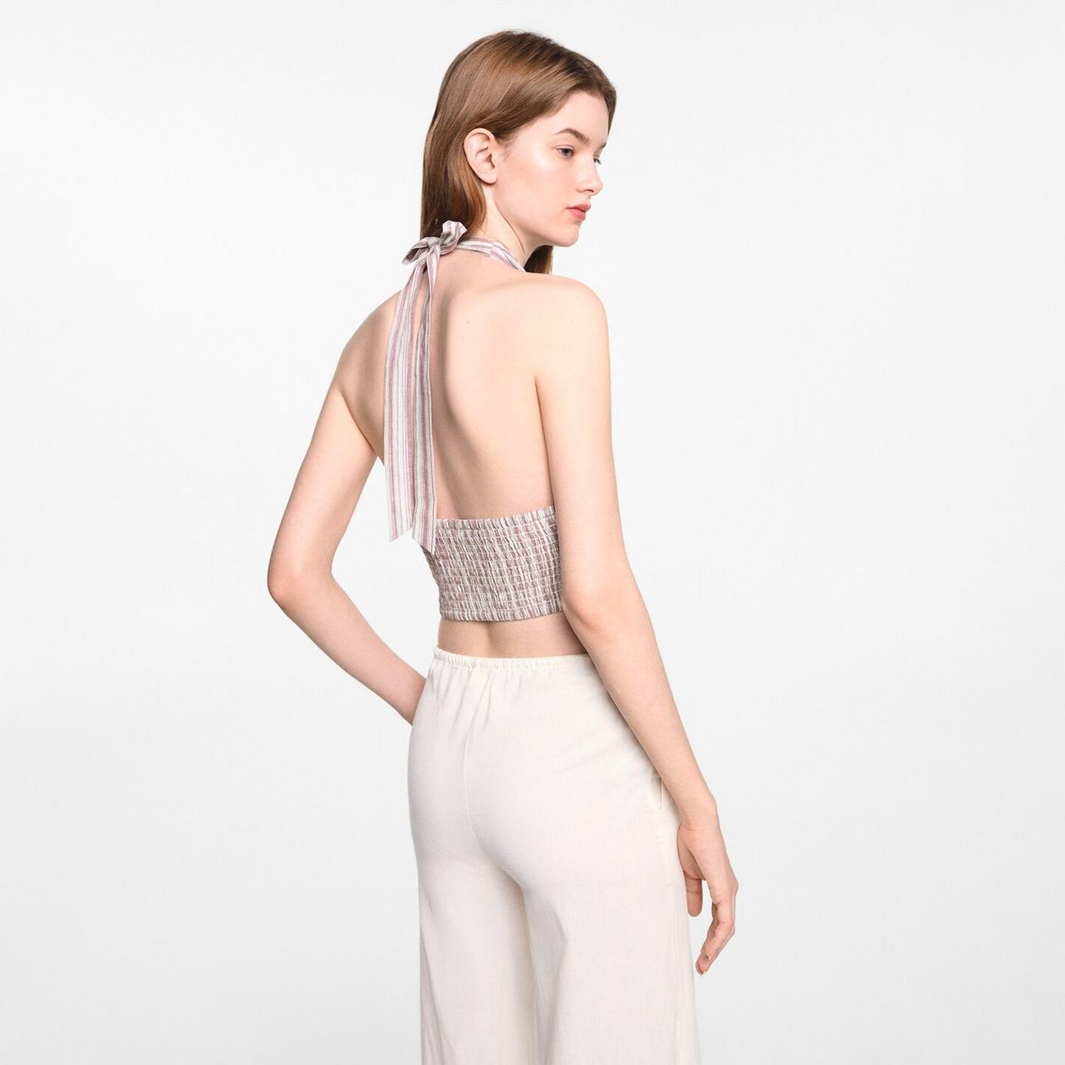 MANGO TEEN - Top Halter Espalda Descubierta Mujer Mango Teen