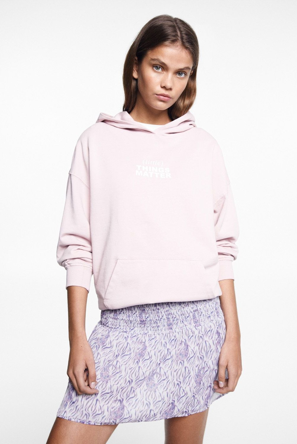 MANGO TEEN - Falda Fluida Estampada Mujer Mango Teen