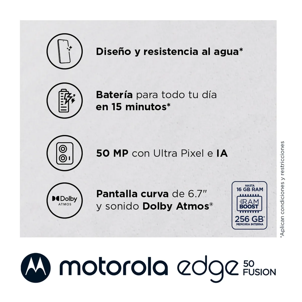 MOTOROLA - Celular Motorola Moto Edge 50 Fusion 8 + 256GB