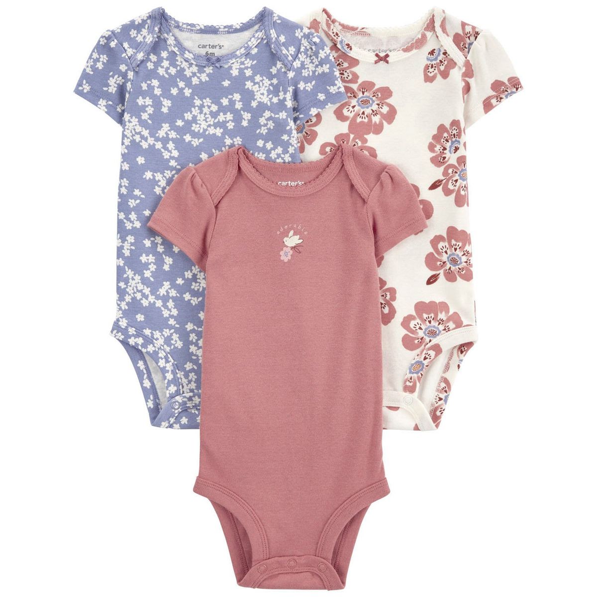 CARTER'S - Pack de Bodys Algodón 3 unidades Bebé Niña Carter's