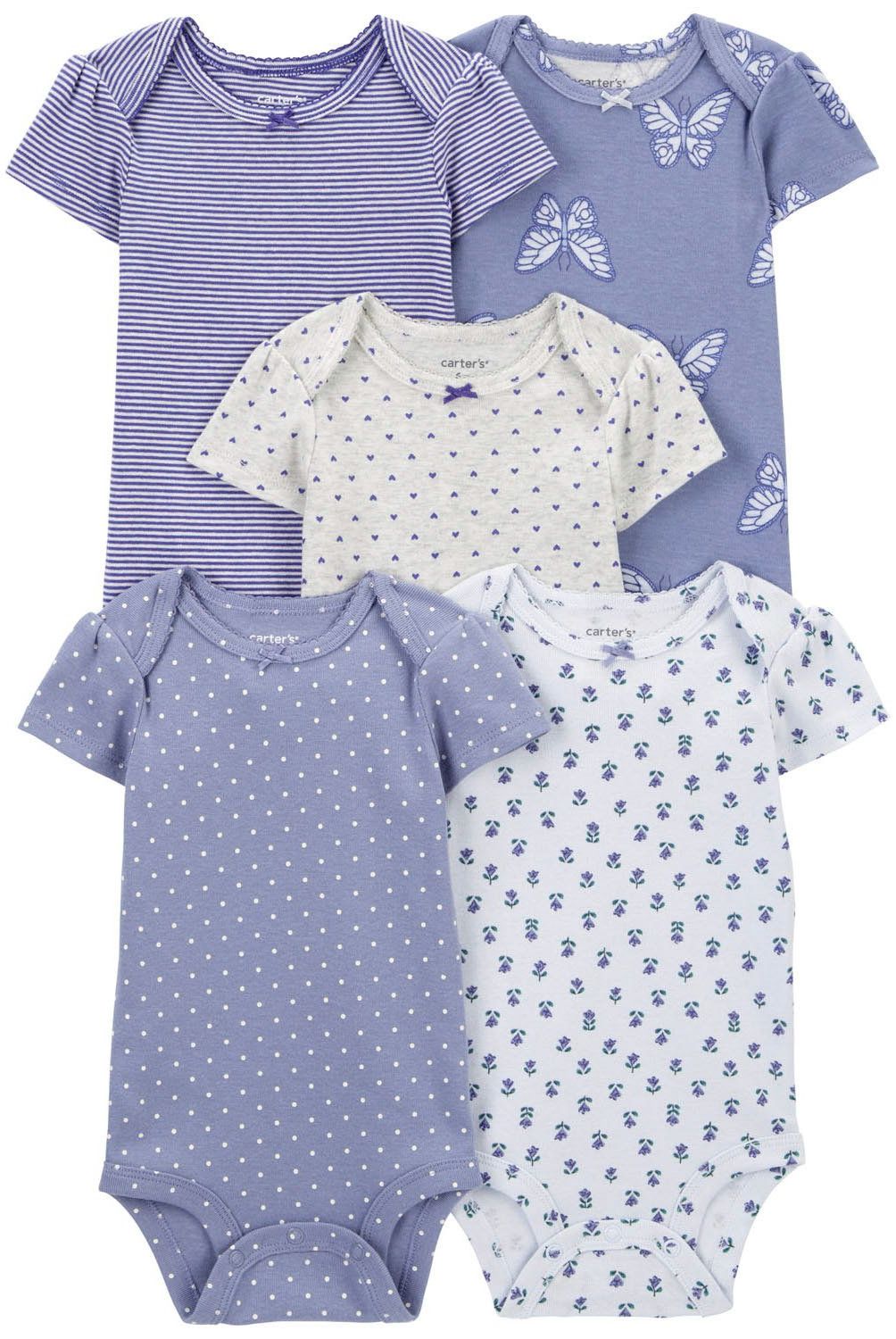 CARTER'S - Pack de Bodys Algodón 5 unidades Bebé Niña Carter's