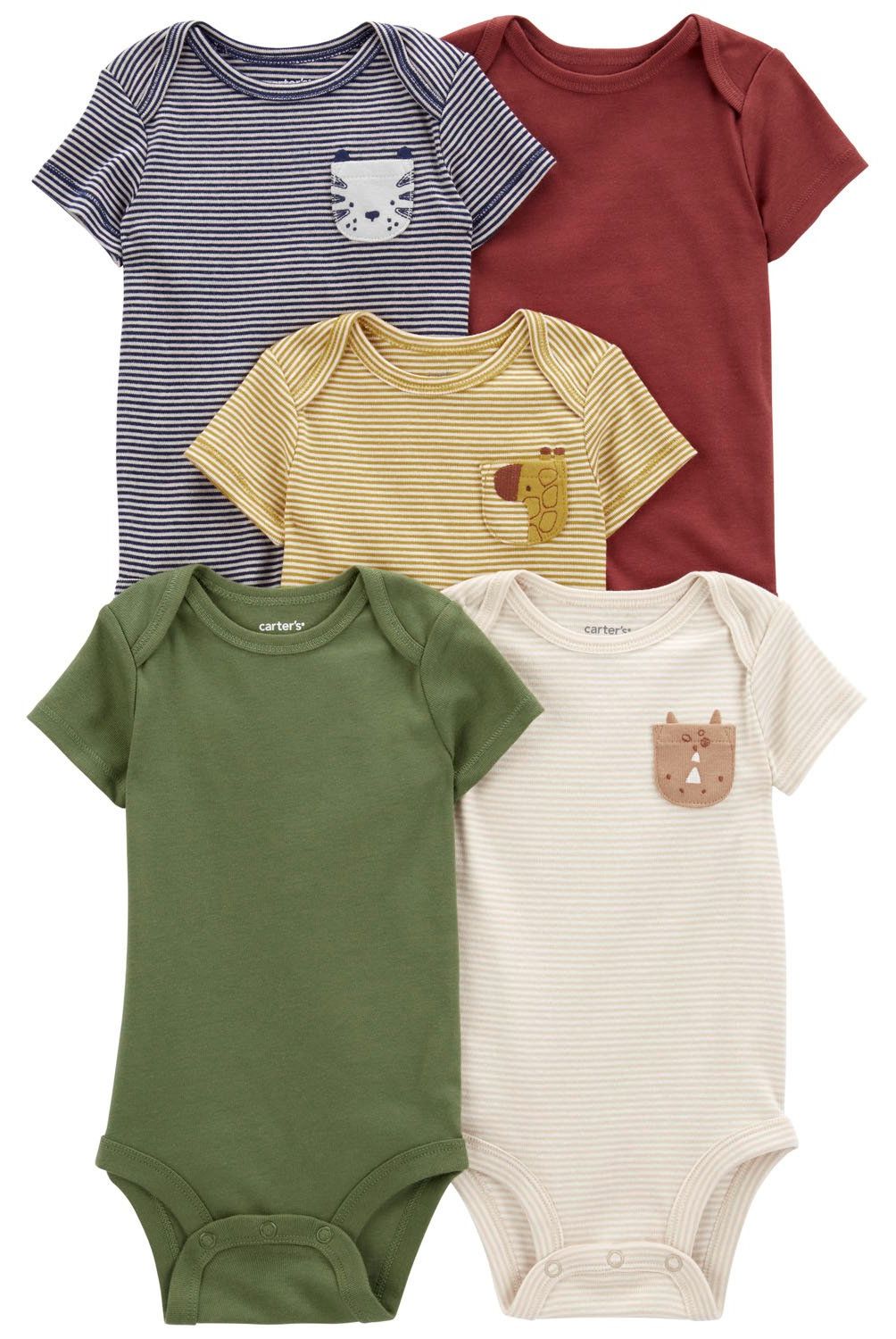 CARTER'S - Pack de Bodys Algodón 5 unidades Bebé Niño Carter's