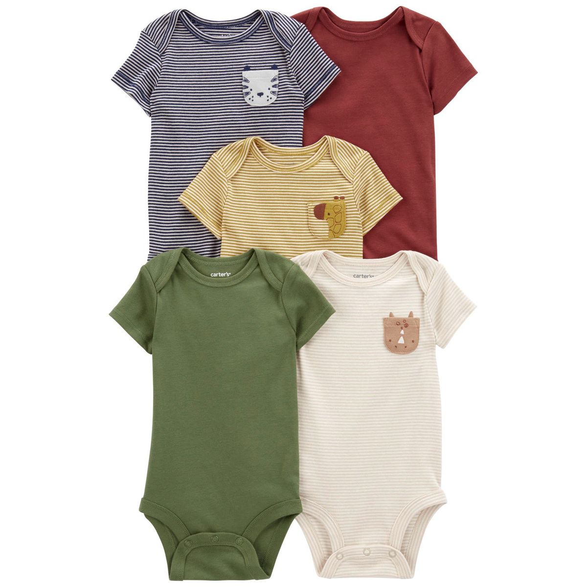 CARTER'S - Pack de Bodys Algodón 5 unidades Bebé Niño Carter's