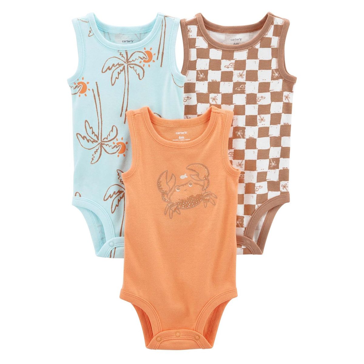 CARTER'S - Pack de Bodys Algodón 3 Unidades Bebé Niño Carter's