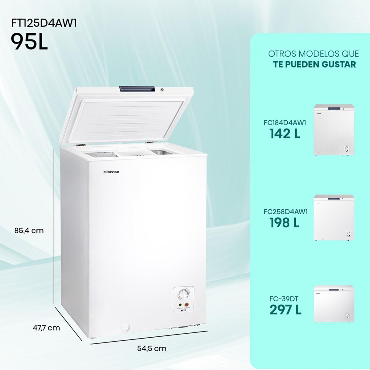 HISENSE - Freezer Horizontal 95 Litros FT125D4AW1 Hisense