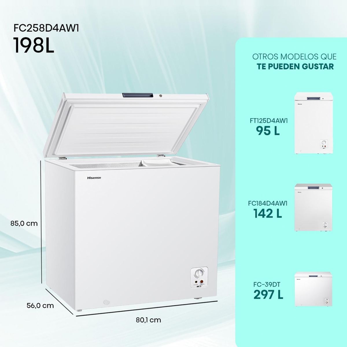 HISENSE - Freezer Horizontal 198 Litros FC258D4AW1 Hisense