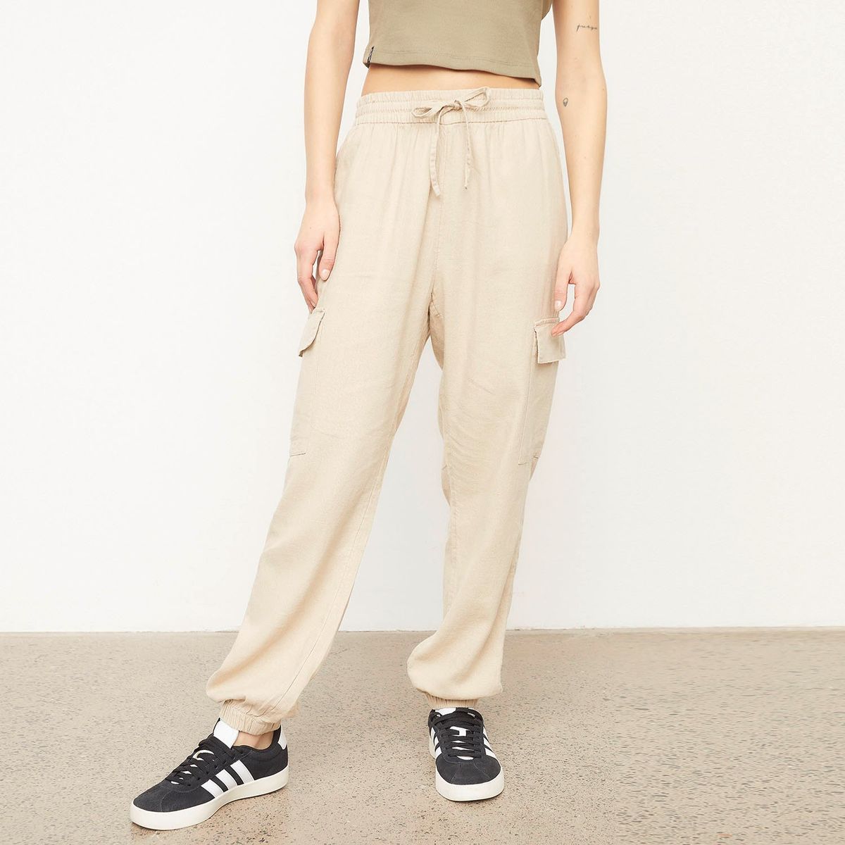 ONLY - Pantalón Lino Mujer Only