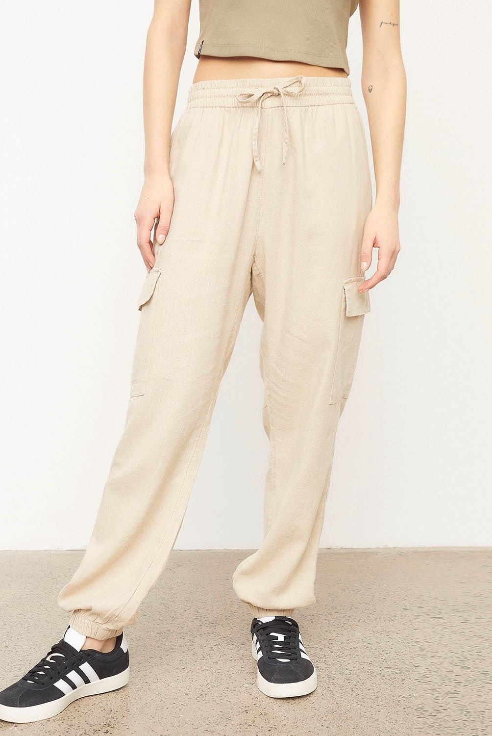 ONLY - Pantalón Lino Mujer Only