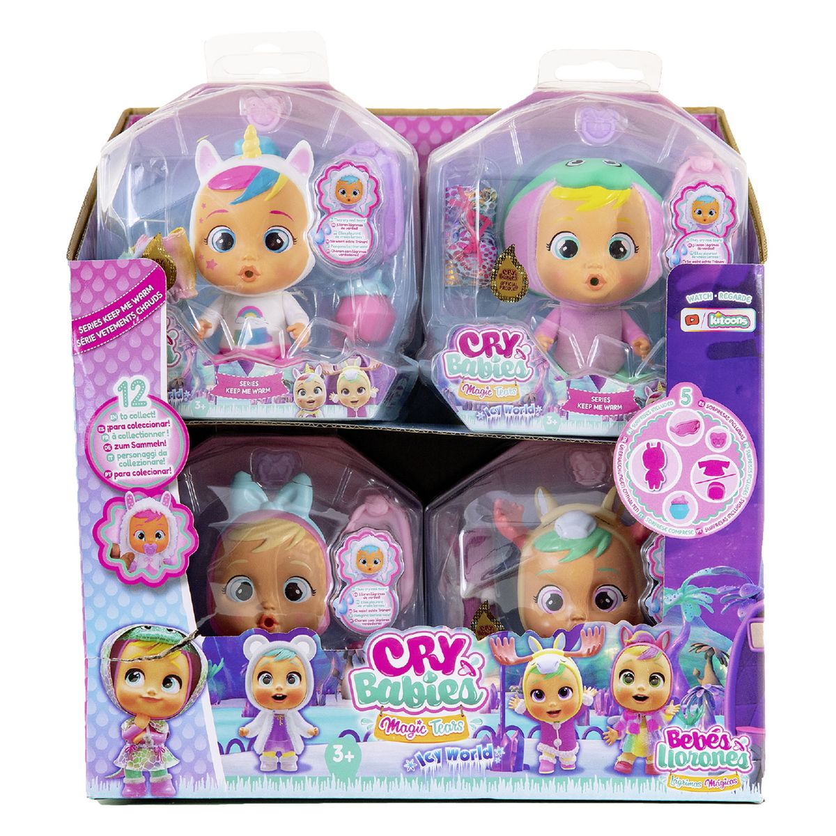 CRY BABIES - Muñeca Icy Keep Me Warm (Contiene Producto Al Azar Del Surtido) Cry Babies