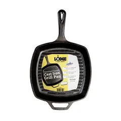 LODGE - Parrilla Cuadrada Classic 27 Cm Cast Iron