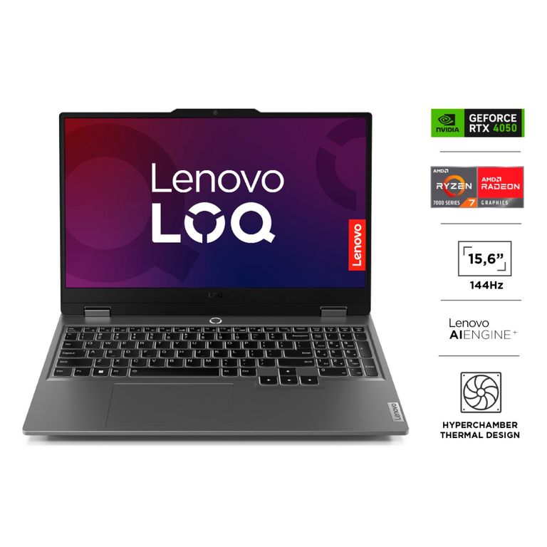 Notebook Gamer LOQ AMD Ryzen 7 24GB RAM 1TB SSD RTX 4050 15,6 FHD 144Hz G-Sync