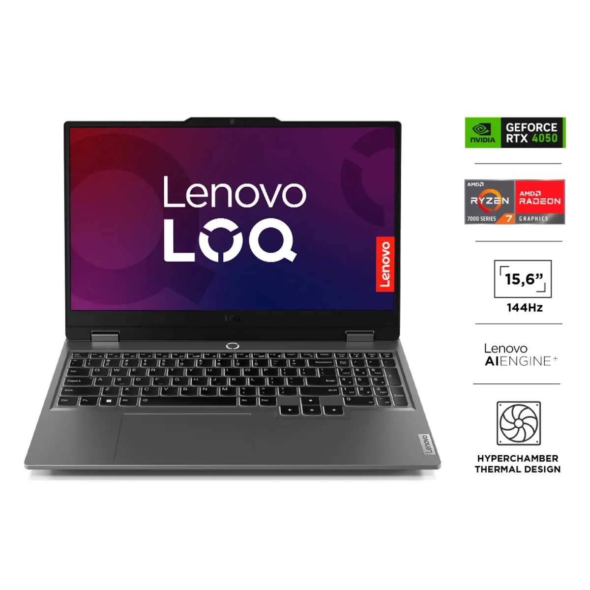 LENOVO - Notebook Gamer LOQ AMD Ryzen 7 24GB RAM 1TB SSD RTX 4050 15,6" FHD 144Hz G-Sync Lenovo