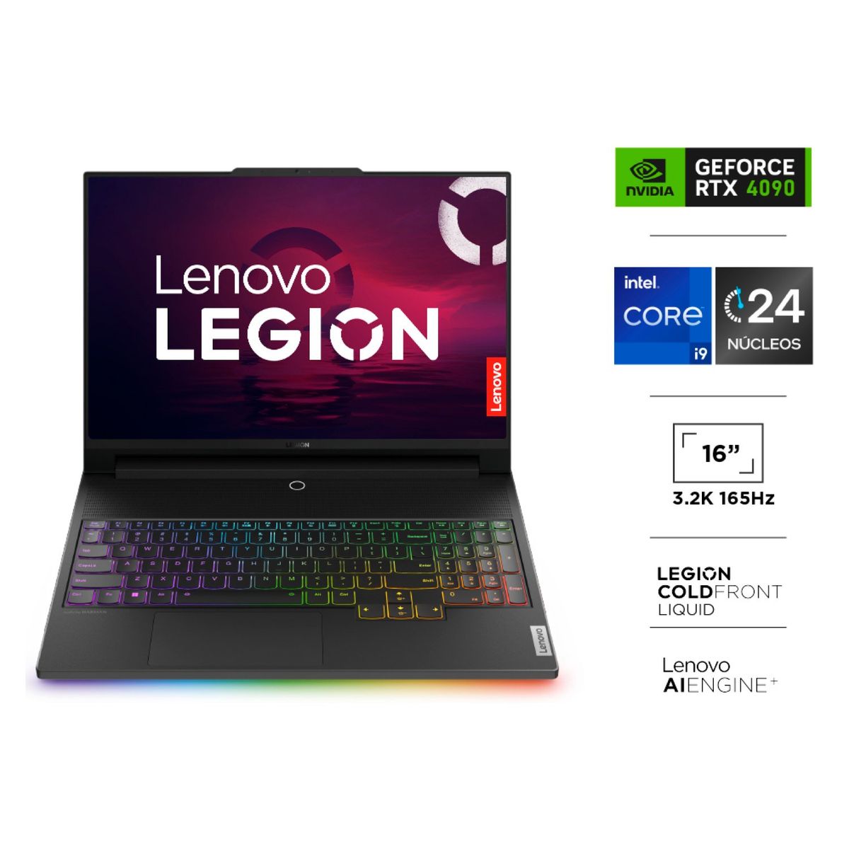 LENOVO - Notebook Gamer Legion 9 Core i9-14900HX 32GB RAM 1TB SSD RTX 4090 16" 3,2K Mini Led 165Hz Lenovo