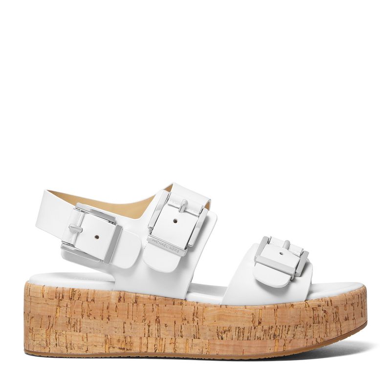 MICHAEL KORS - Sandalia Mujer Cuero Blanco Michael Kors