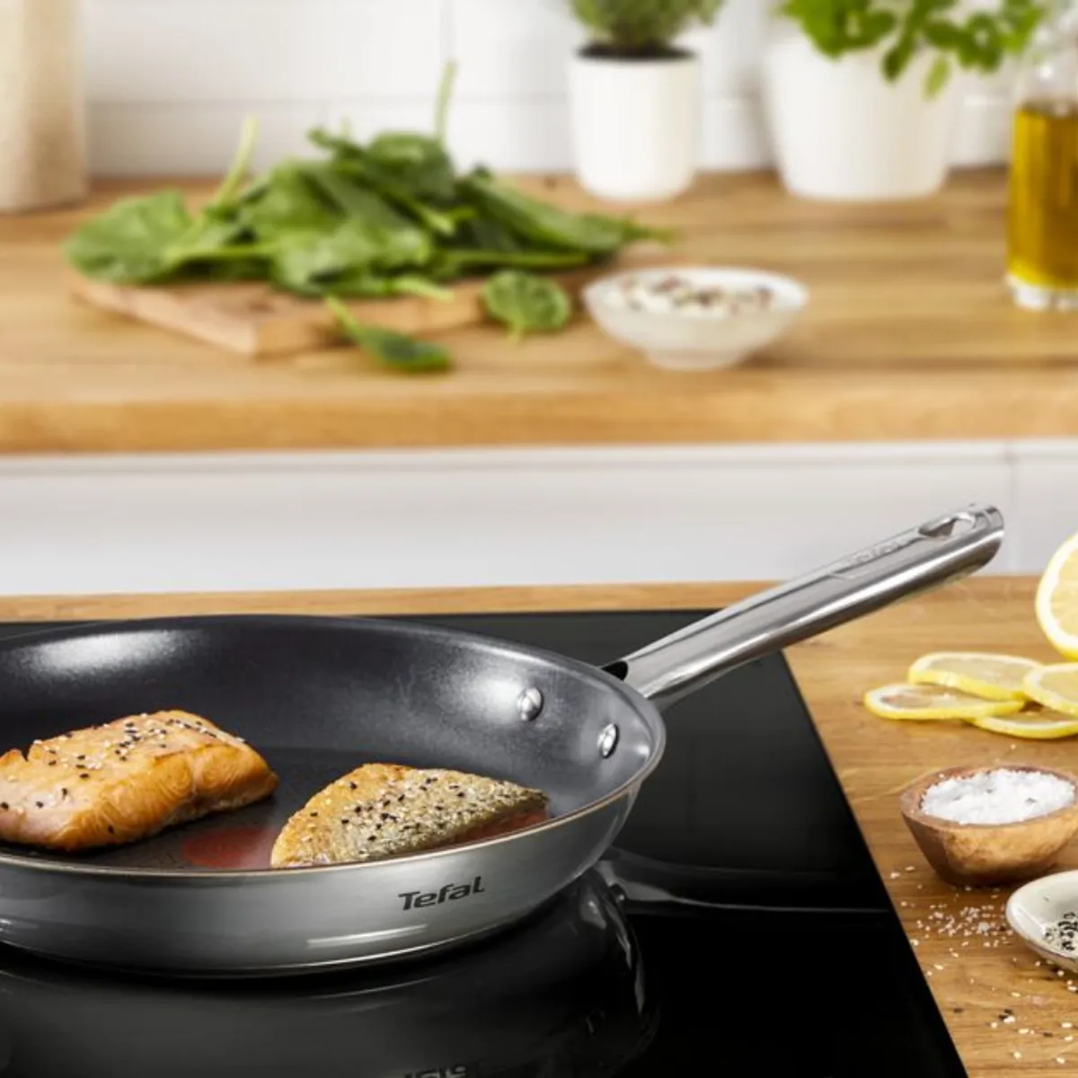 TEFAL - Batería De Cocina De Acero Inoxidable 11 Piezas Duetto Tefal