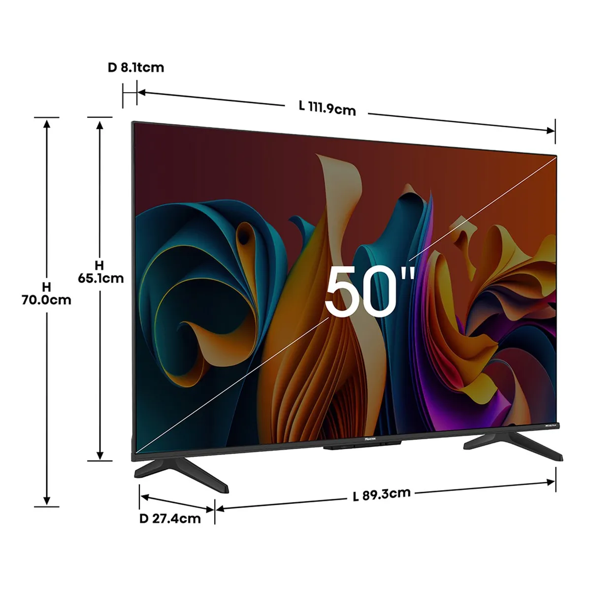 HISENSE - QLED Smart TV 50" 50Q6N 4K Ultra HD Google TV Hisense