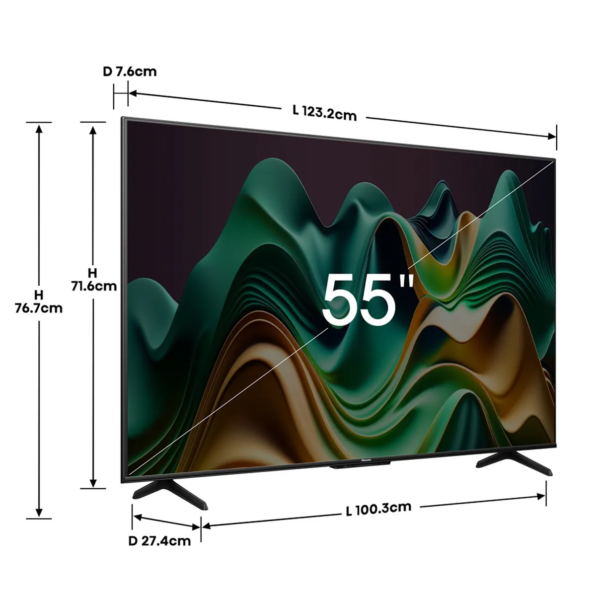 HISENSE - Mini LED Smart TV 55" 55U6N 4K Ultra HD Google TV Hisense