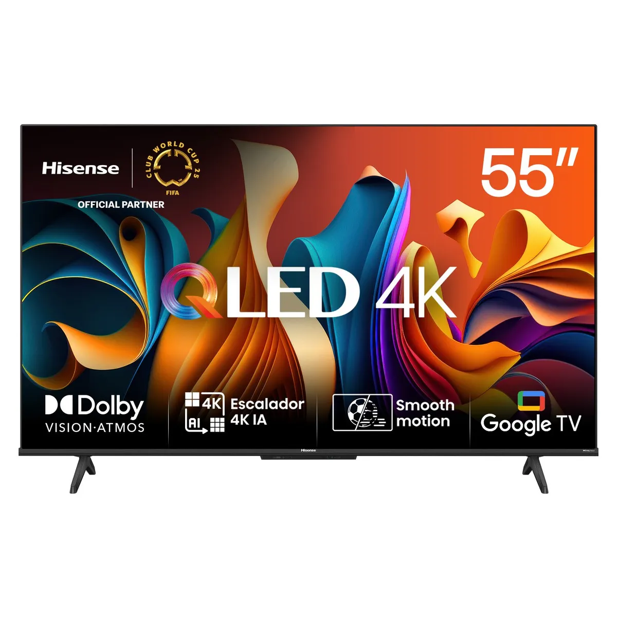 HISENSE - QLED Smart TV 55" 55Q6N 4K Ultra HD Google TV Hisense