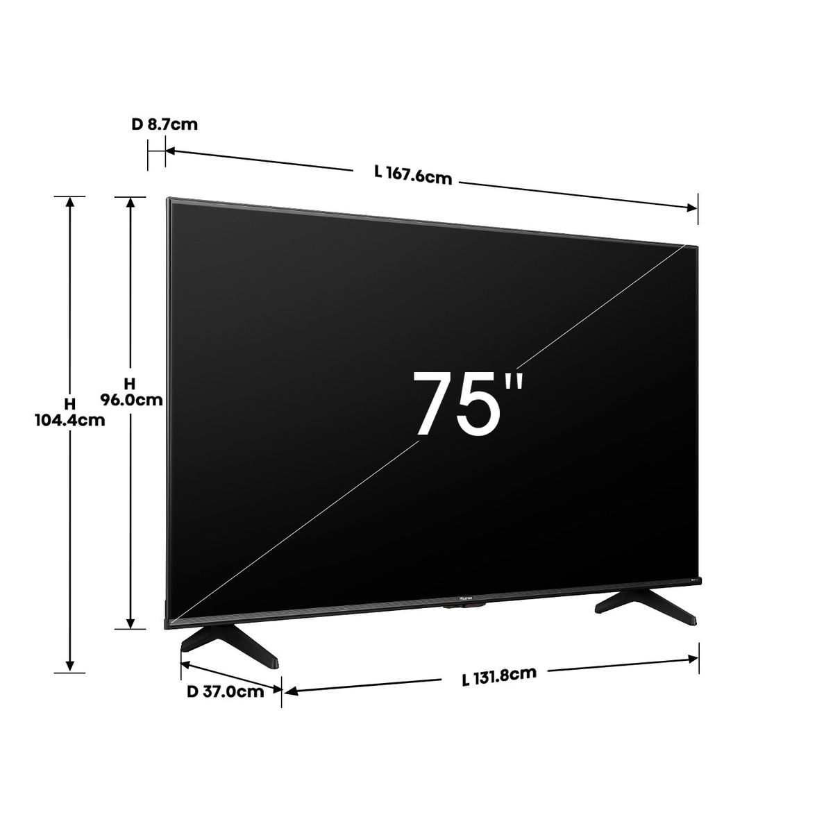 HISENSE - LED Smart TV 75" A6N 4K Ultra HD VIDAA Hisense