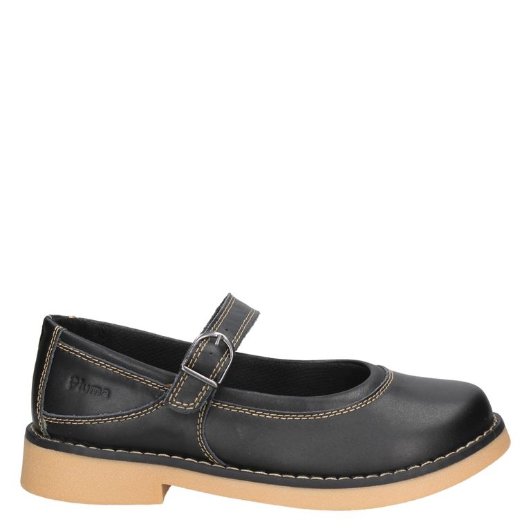 Zapato Casual Unisex Niño Cuero Negro (34 a 40)