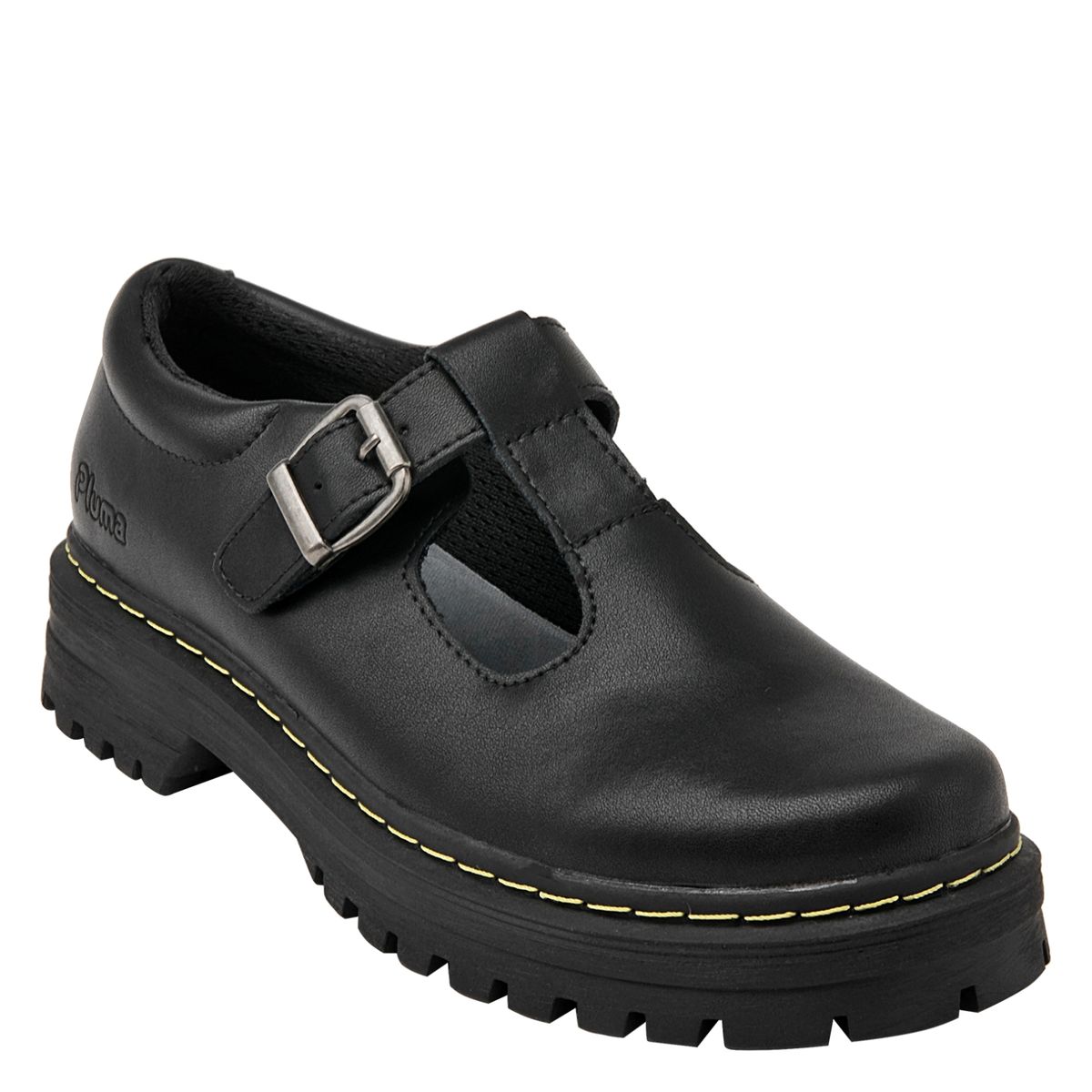 PLUMA - Zapato Casual Unisex Cuero Negro (34 a 40) Pluma