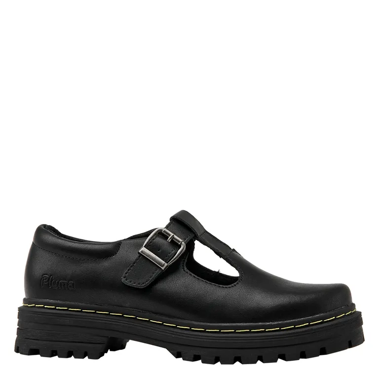 PLUMA Zapato Casual Unisex Cuero Negro (34 a 40)