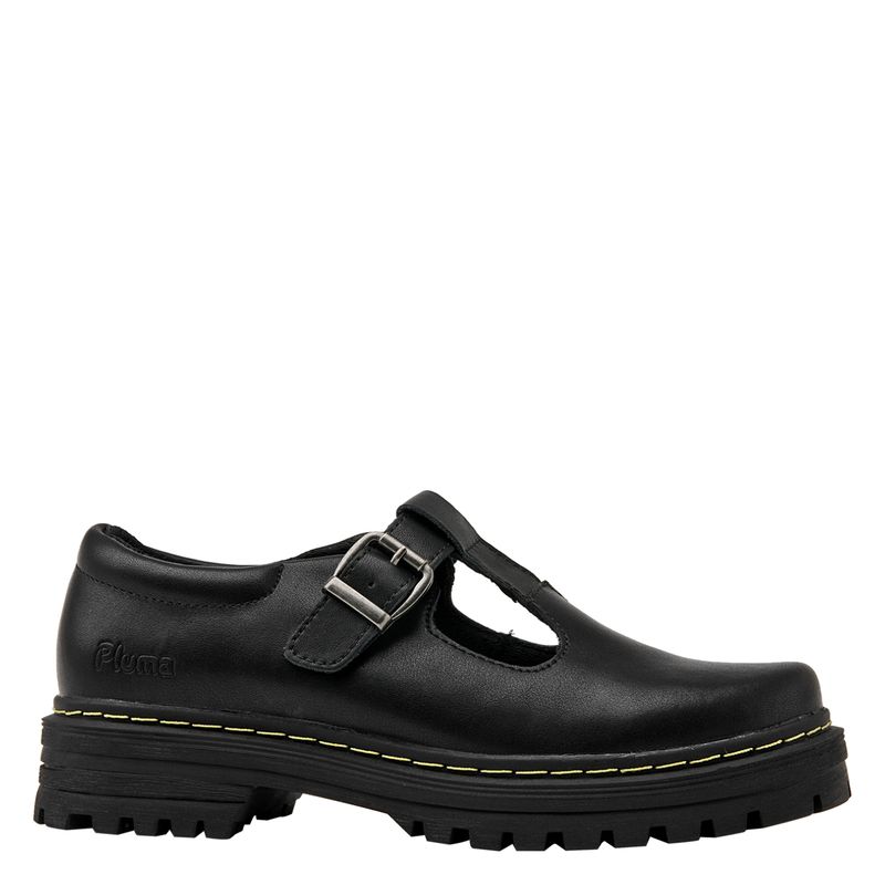 PLUMA - Zapato Casual Unisex Cuero Negro (34 a 40) Pluma