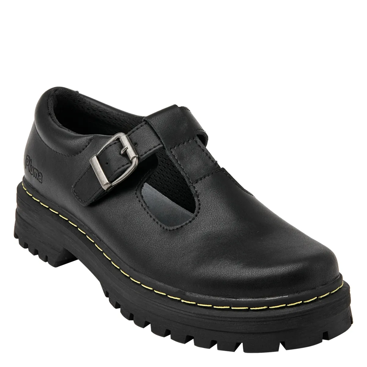 PLUMA - Zapato Casual Unisex Cuero Negro (34 a 40) Pluma