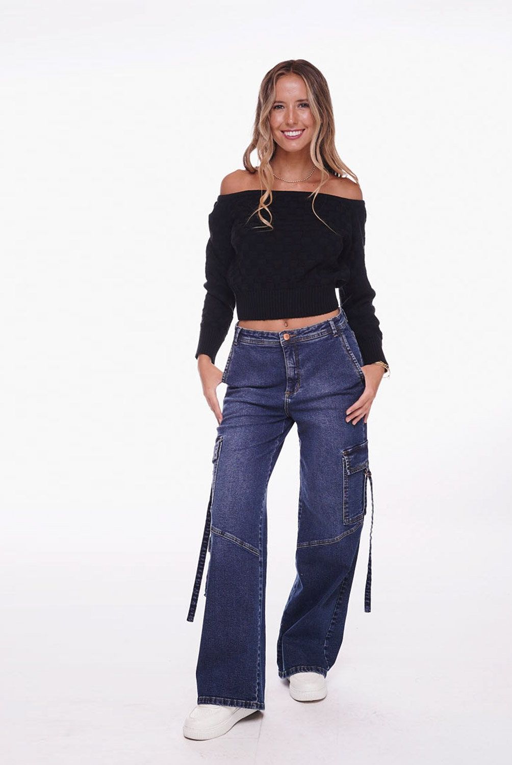 EFESIS - Jeans Wide Leg Tiro Alto Mujer Efesis