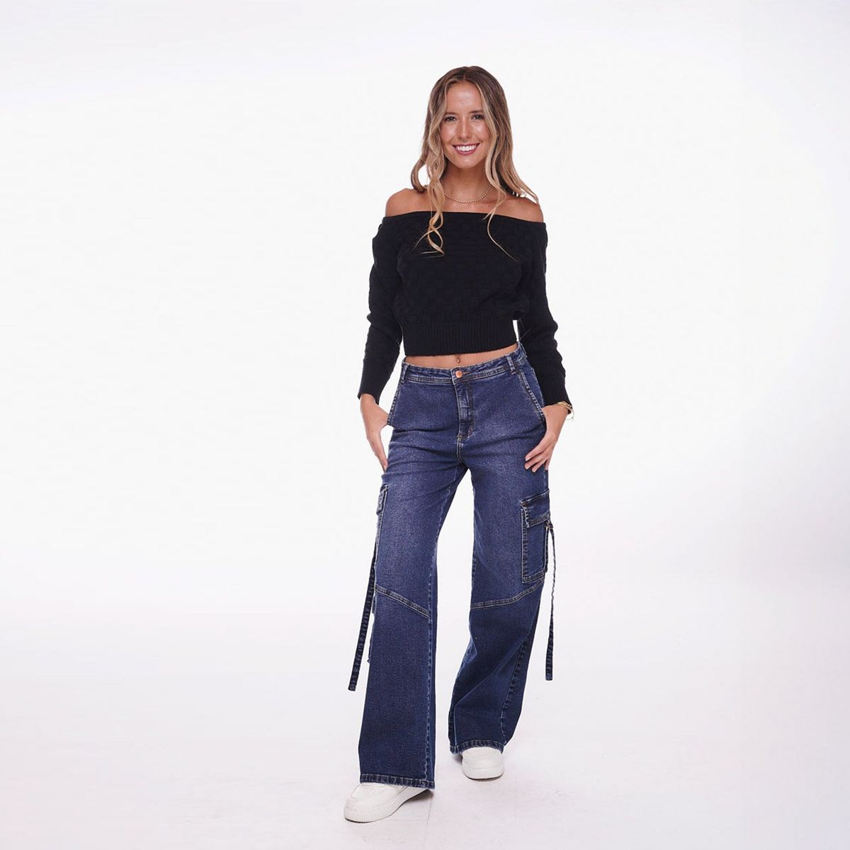EFESIS - Jeans Wide Leg Tiro Alto Mujer Efesis