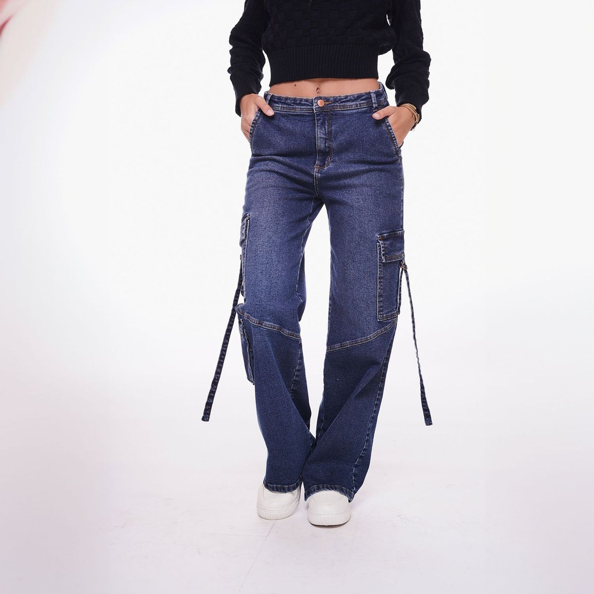 EFESIS - Jeans Wide Leg Tiro Alto Mujer Efesis