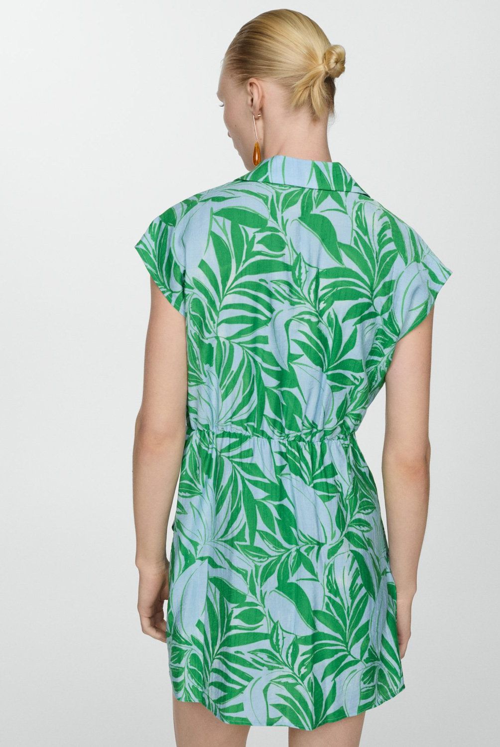 MANGO - Vestido Cruzado Estampado Mujer Mango