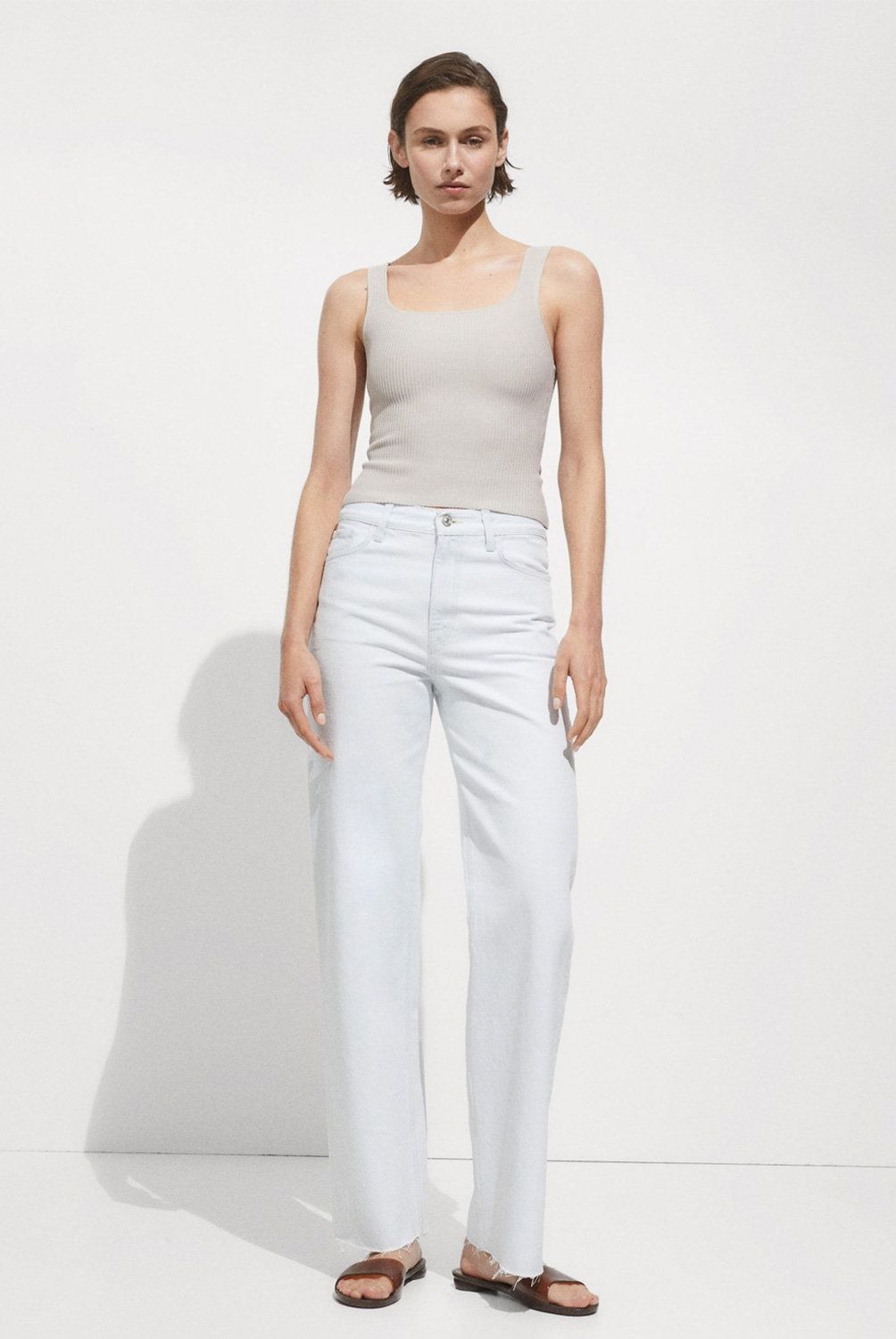 MANGO - Top Punto Canalé Mujer Mango