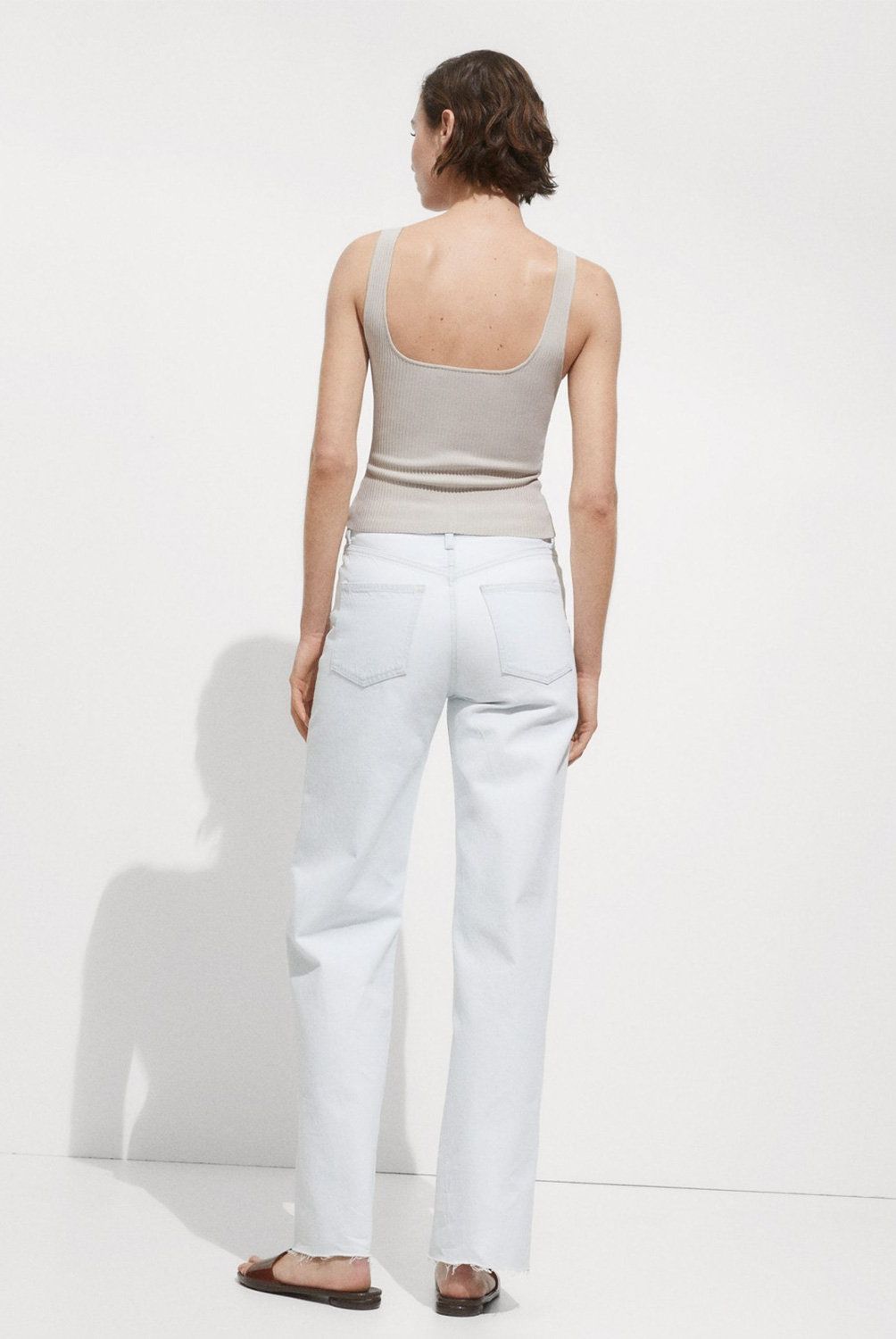 MANGO - Top Punto Canalé Mujer Mango