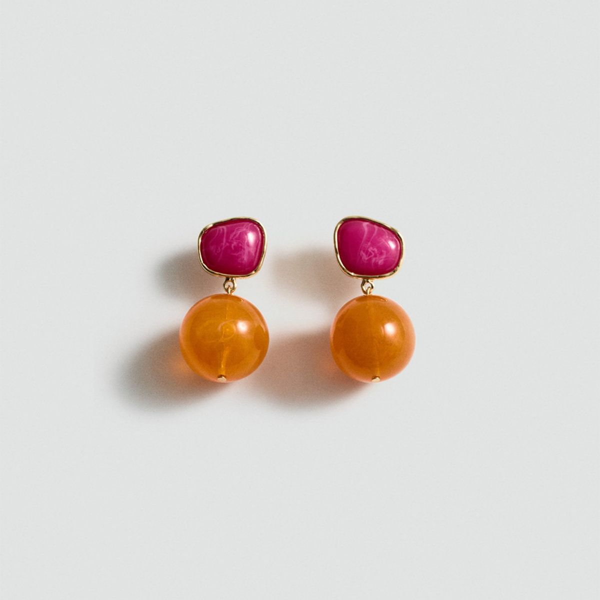 MANGO - Pendientes Abalorios Colgantes Mujer Mango