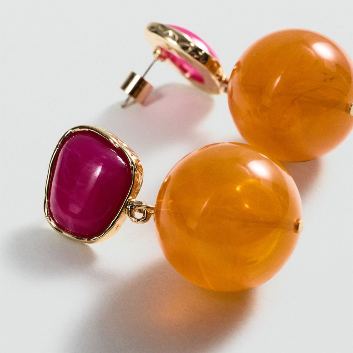 MANGO - Pendientes Abalorios Colgantes Mujer Mango