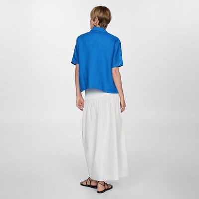 Imagen 2 del producto Camisa de Lino de Manga Corta para Mujer