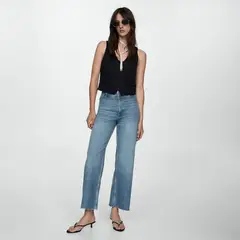 MANGO - Jeans Catherin Culotte Tiro Alto Mujer