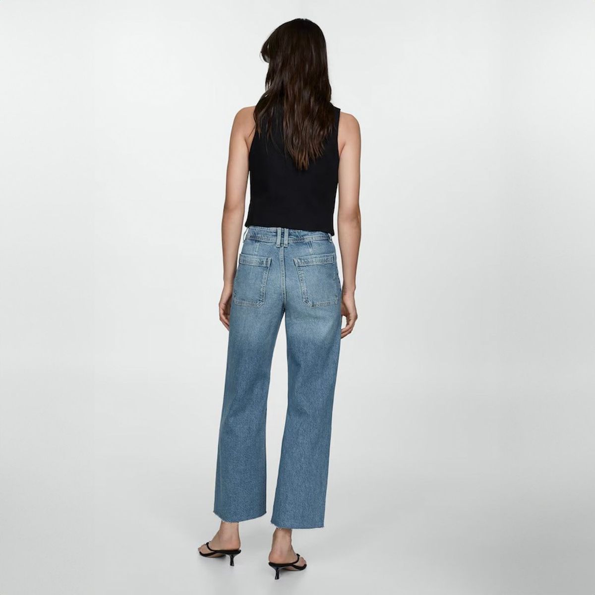 MANGO - Jeans Culotte Tiro Alto Mujer Mango