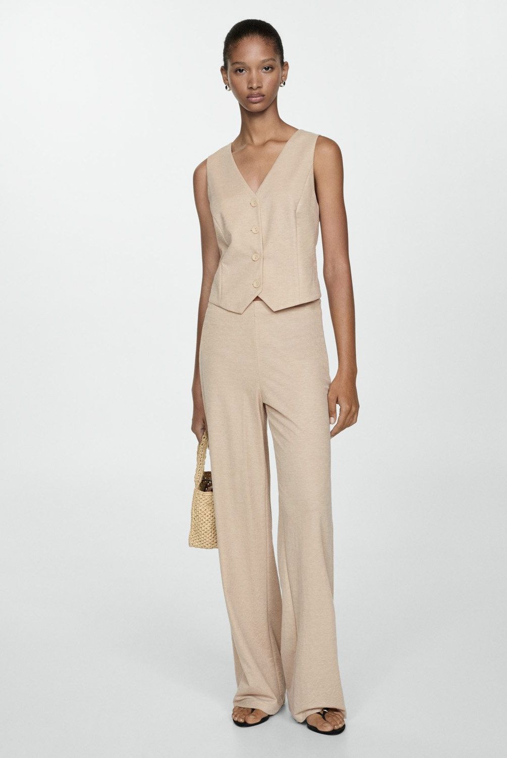 MANGO - Blazer Botones Mujer Mango