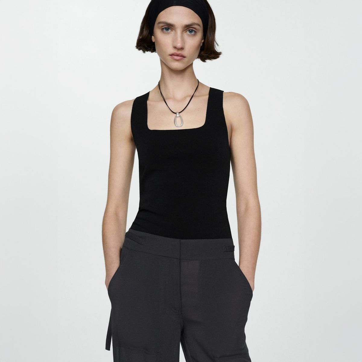 MANGO - Top Tirantes Anchos Mujer Mango