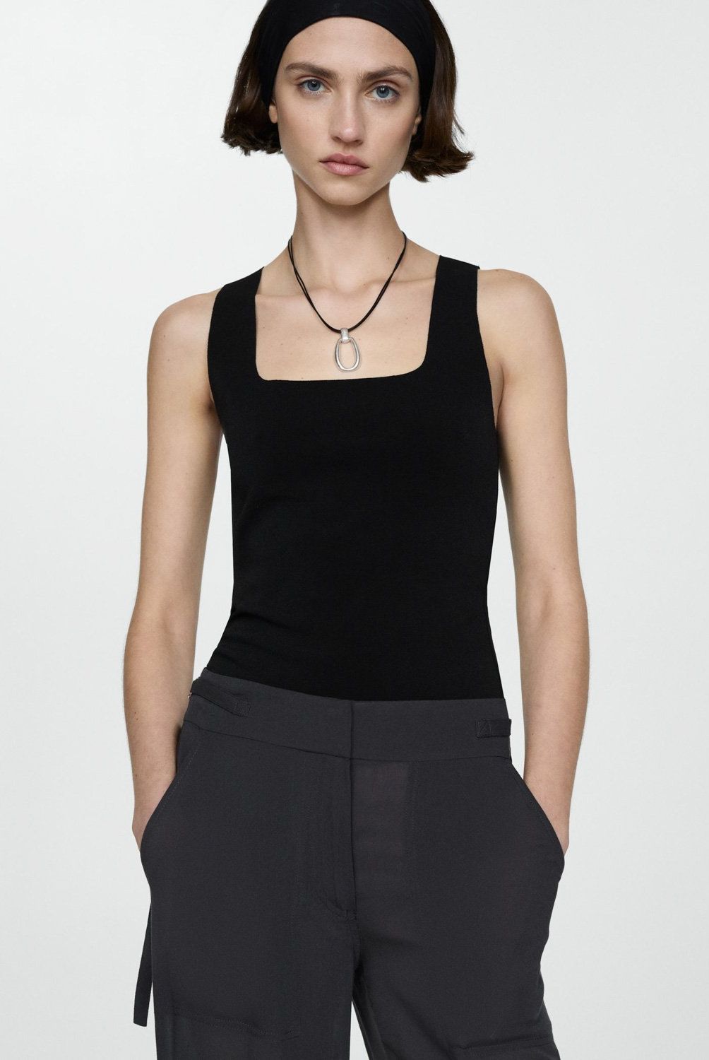 MANGO - Top Tirantes Anchos Mujer Mango