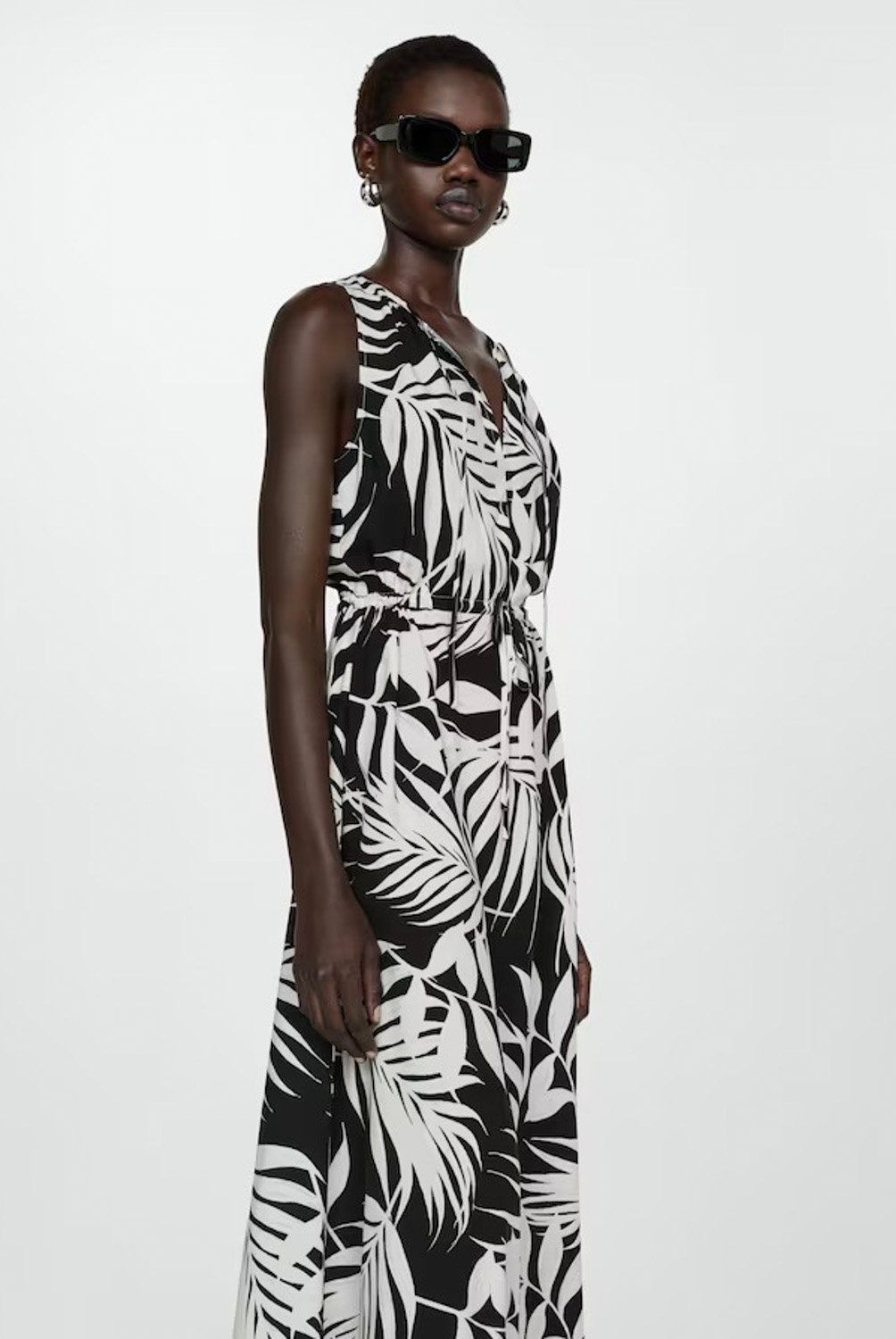 MANGO - Vestido Tropical Sin Mangas con Lazada Mujer Mango